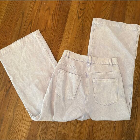 Urban Outfitters Jeans Lavender Lena Wide Leg Pant Slouchy Relaxed High Rise - Picture 2 of 6